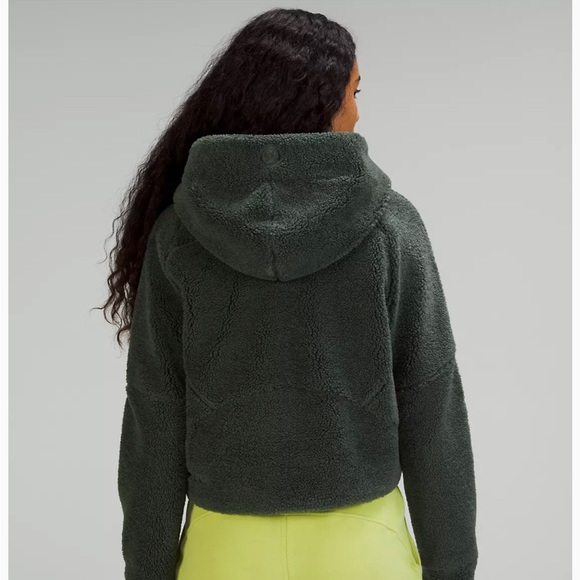 Lululemon Women's Scuba Oversized Half-Zip Fleece Hoodie in Smoked Spruce BNWT - Picture 6 of 10